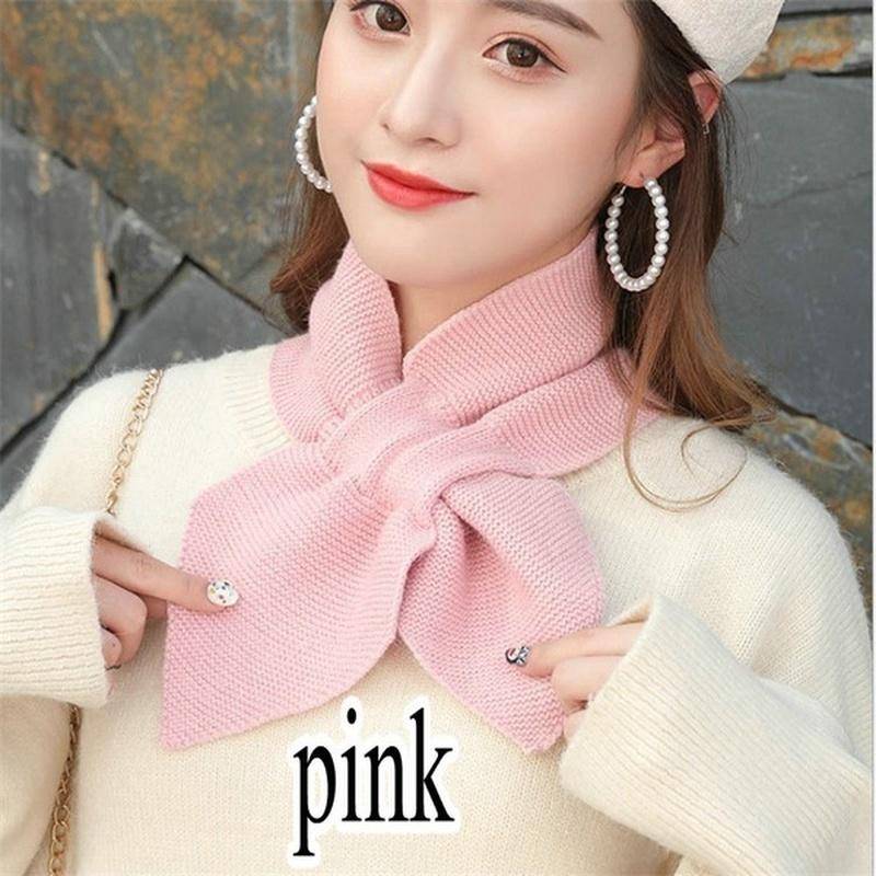 Frauen Casual Kreuz Warm Halten Riemen Schal Damen Herbst Winter Schal Weichen Hals Schal Mädchen Gestrickte S rosa von Joom DACH