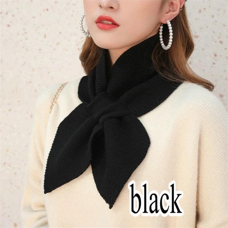 Frauen Casual Kreuz Warm Halten Riemen Schal Damen Herbst Winter Schal Weichen Hals Schal Mädchen Gestrickte S schwarz von Joom DACH