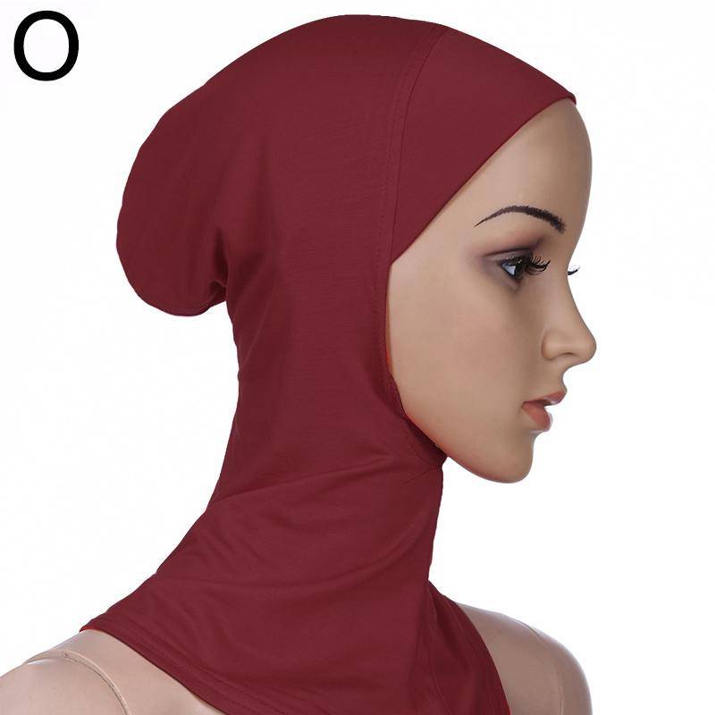 Frauen Dame Reine Farbe Hut Moslemisches Hijab HeadWrap Schal Kleidung Zubehör Muslimischen Turban Weich von Joom DACH