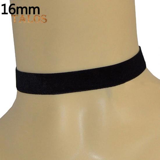 Frauen Dame Schwarz Samt Halsband Gothic Halskette Einfache Retro Schmuck Weihnachten Geschenk Suspension Schmuckstück Black Velvet 16mm von Joom DACH