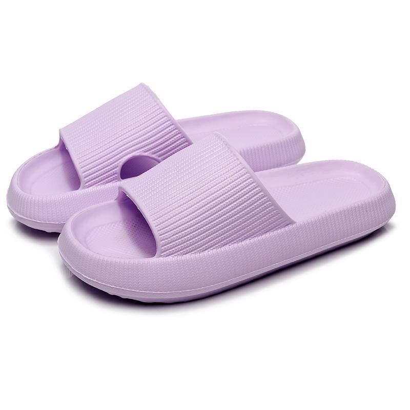 Frauen Dicke Plattform Wolke Hausschuhe Sommer Strand Eva Weiche Sohle Rutsche Sandalen Freizeit Männer Damen Indoor Badezimmer Anti-slip schuhe 38-39 violett von Joom DACH