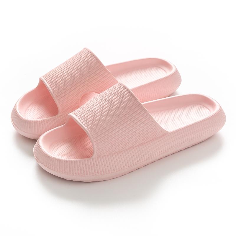 Frauen Dicke Plattform Wolke Hausschuhe Sommer Strand Eva Weiche Sohle Rutsche Sandalen Freizeit Männer Damen Indoor Badezimmer Anti-slip schuhe 42-43 rosa von Joom DACH