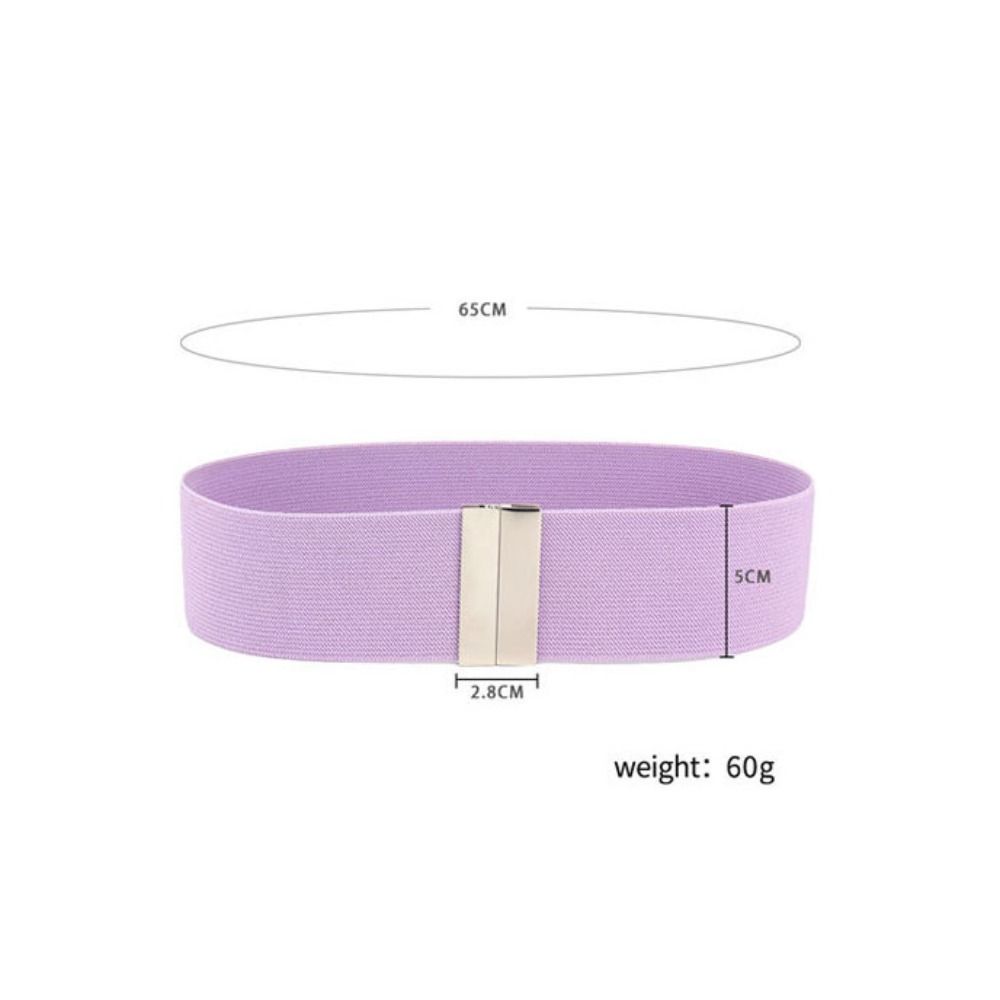 Frauen Elastischer Gürtel Mode Band Breite Gürtel Taillengürtel Weibliche Schnalle Bund Korsett Dekoration Zubehör violett von Joom DACH
