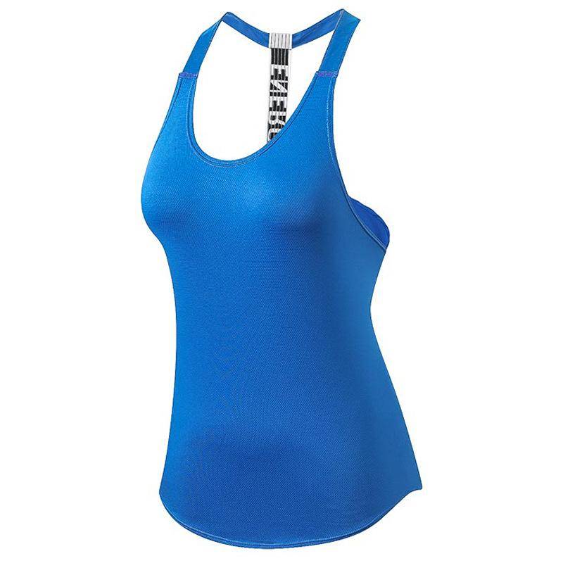 Frauen Fitness Sport Yoga Hemd Ärmellose Home Gym Blusen Lauf Weste Workout Tops Weibliche T-shirts M blau von Joom DACH