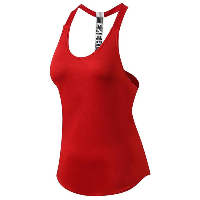 Frauen Fitness Sport Yoga Hemd Ärmellose Home Gym Blusen Lauf Weste Workout Tops Weibliche T-shirts XXL rot von Joom DACH