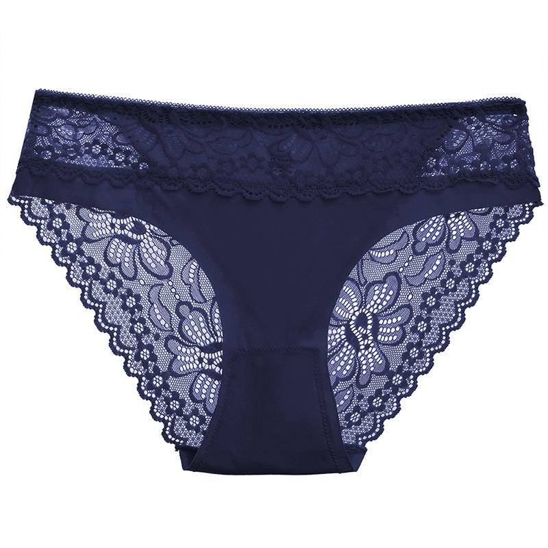 Frauen Floral Spitze Nahtlose Höschen Mittlere Taille Hüfte Heben Briefs Unterwäsche Aushöhlen Unterhose XL navy blau Frauen Floral Spitze Nahtlose Höschen Mittlere Taille Hüfte Heben Briefs Unterwäsche Aushöhlen Unterhose XL navy blau von Joom DACH