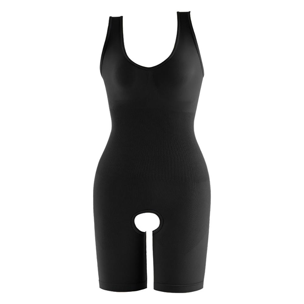 Frauen-Ganzkörper-Former-Taillen-Trainer-Weste-Shapewear-Bodysuit zum Abnehmen von Tank-Tops, Hemd, offenem Schritt, Korsett, Po-Heber, postpartale Erholungsunterwäsche XL/2XL schwarz von Joom DACH