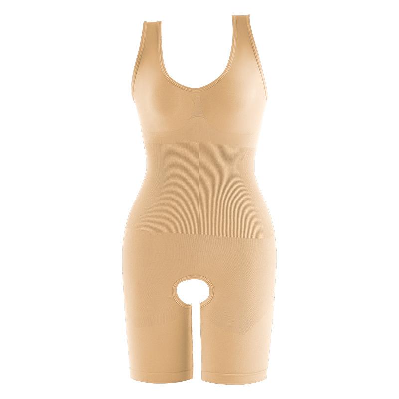 Frauen-Ganzkörper-Former-Taillen-Trainer-Weste-Shapewear-Bodysuit zum Abnehmen von Tank-Tops, Hemd, offenem Schritt, Korsett, Po-Heber, postpartale Erholungsunterwäsche XS/S von Joom DACH