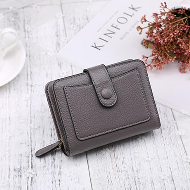 Frauen Geldbörsen Cartera Kleine Geldbörse Geldbörse Kurzer Reißverschluss Haspe Geldbörse Mode Weibliche Leder Geldtasche graue von Joom DACH