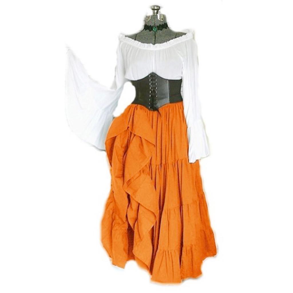 Frauen Gothic Bodenlanges Cosplay Retro Langes Kleid XL von Joom DACH