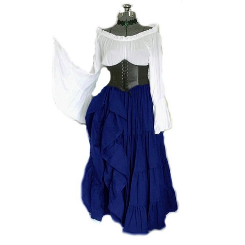 Frauen Gothic Bodenlanges Cosplay Retro Langes Kleid XXXXXL von Joom DACH