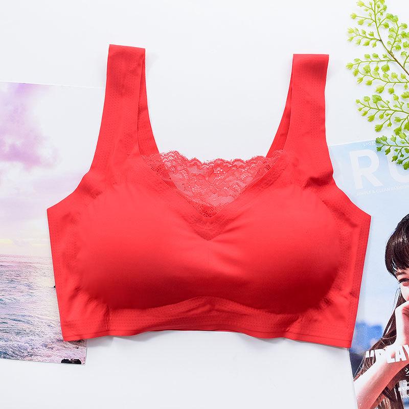 Frauen Große Größe Sport Büstenhalter Stoßfest Drahtlose Sammeln Bh Nahtlose Dünne Bralette Tank Top M von Joom DACH