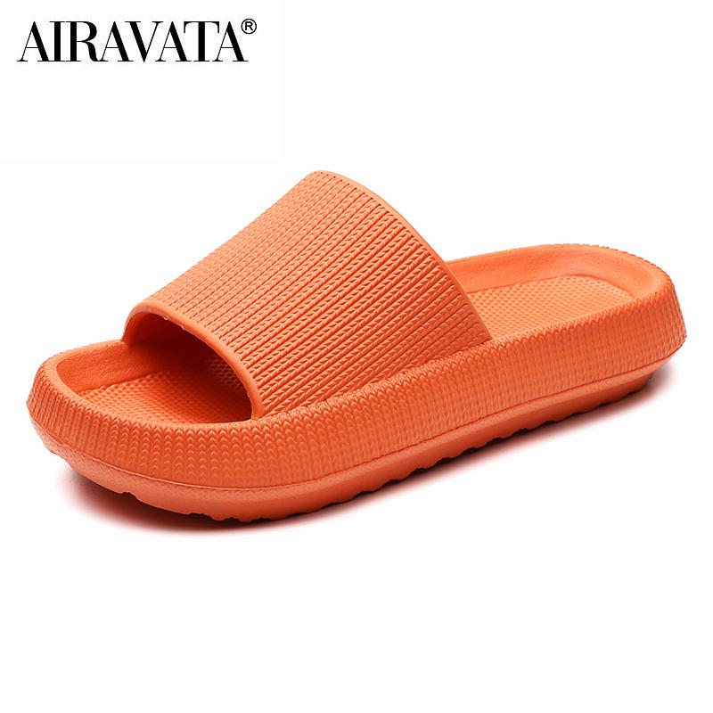 Frauen Hausschuhe Strand Eva Weiche Sohle Slide Sandalen Freizeit Männer Damen Indoor Badezimmer Anti-slip Schuhe 40-41 orange von Joom DACH