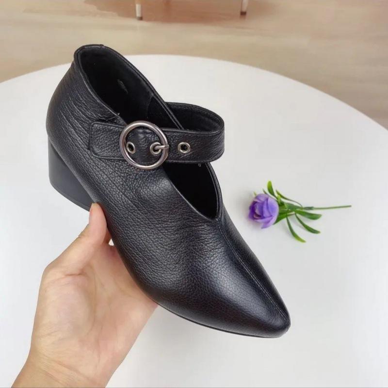 Frauen High Heels Frühling Herbst Neue Mode Weiche Leder Pumps Sandalen Koreanischen Stil Spitz Starke Ferse Schuhe 39 schwarz Frauen High Heels Frühling Herbst Neue Mode Weiche Leder Pumps Sandalen Koreanischen Stil Spitz Starke Ferse Schuhe 39 schwarz von Joom DACH