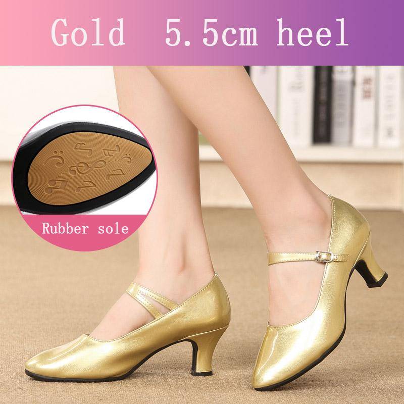 Frauen High Heels Prom Moderne Gesellschaftstanz Walzer Salsa Tanz Einzelschuhe 38 gold von Joom DACH