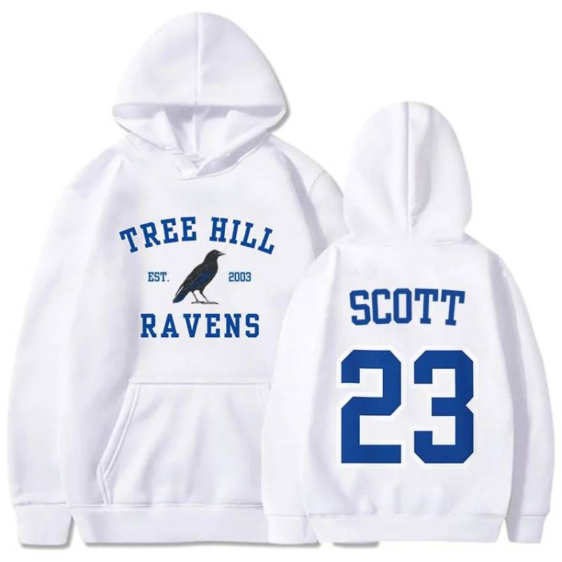 Frauen Hoodies TREE HILL RAVENS Scott23 Grafik Sweatshirts mit Tasche Keith Scott Body Shop Pullover Sudaderas Para Mujer XL weiß von Joom DACH