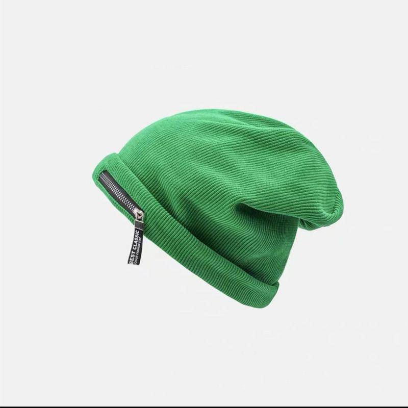 Frauen Hut Mischfarbe Baumwolle Gestreift Hip Hop Winter Warme Mütze Schal Mützen Stricken Lange Lose Hut Kopfschmuck von Joom DACH