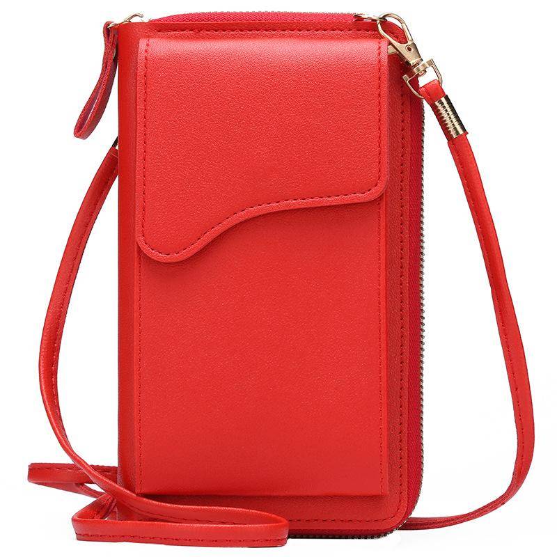 Frauen Kleine Umhängetaschen Umhängetaschen PU Leder Weibliche Handy Tasche Tasche Damen Geldbörse Karte Kupplungen Brieftasche Messenger Taschen rot von Joom DACH