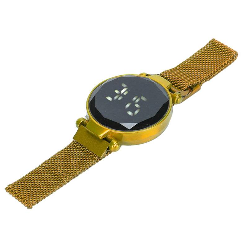 Frauen LED Uhr LED Touchscreen Große Display Langlebig Legierung Mode Design Digitale LED Uhr für gold von Joom DACH