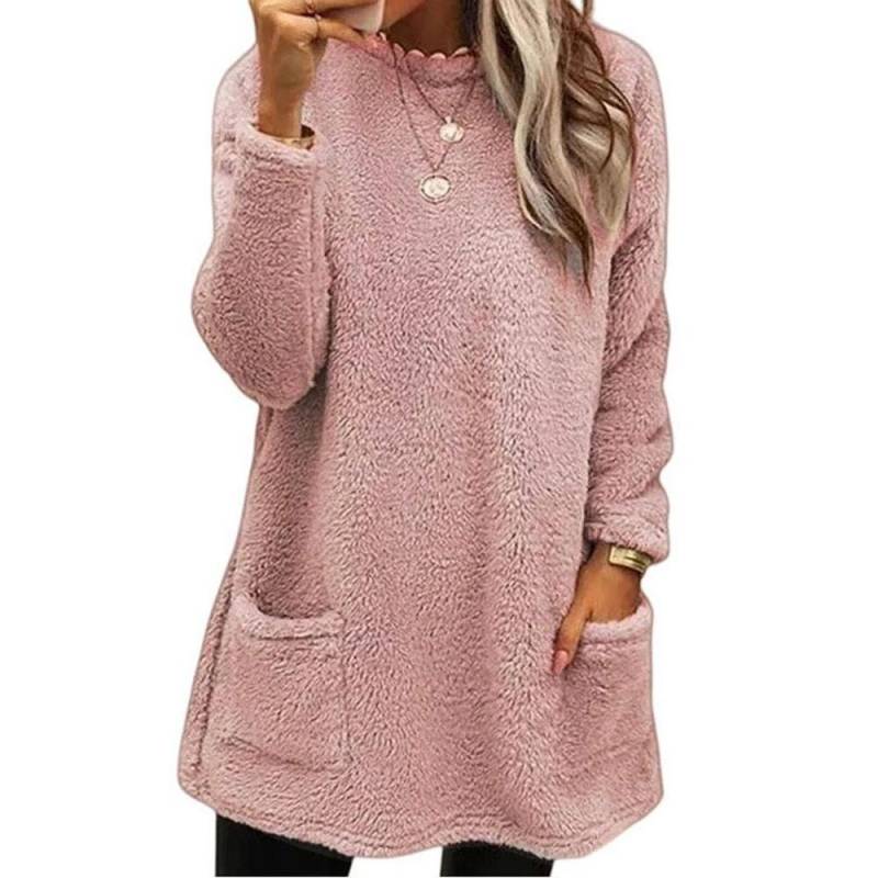 Frauen Lose Fleece Sweatshirt Mäntel Herbst Winter Oansatz Tasche Langarm Pullover Sweatshirt Tops Langarm mit Taschen L rosa Frauen Lose Fleece Sweatshirt Mäntel Herbst Winter Oansatz Tasche Langarm Pullover Sweatshirt Tops Langarm mit Taschen L rosa von Joom DACH