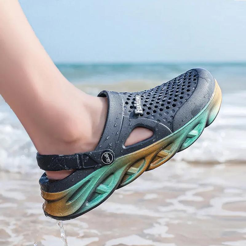 Frauen Männer Mode Hausschuhe Strand Eva Sohle Rutsche Sandalen Freizeit Männer Damen Indoor Badezimmer Anti-slip Schuhe 41 grau von Joom DACH