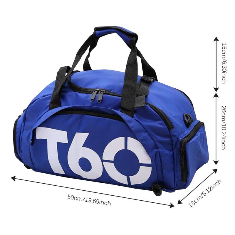 Frauen Männer Sporttasche Rucksack Fitness Taschen Outdoor Schulter Tasche Große Kapazität Reisetasche blau von Joom DACH