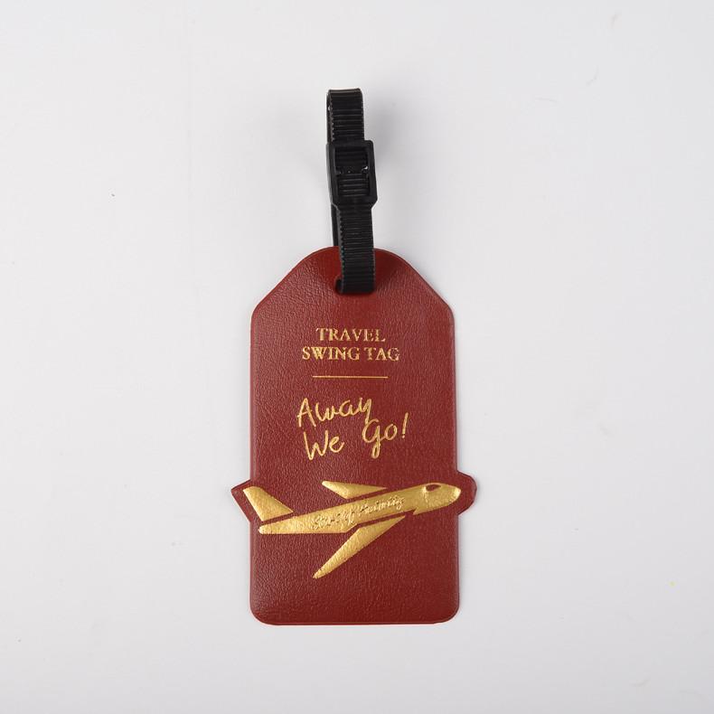 Frauen Männer Tragbare Label Koffer ID Adresse Halter Gepäck Boarding Kreative Flugzeuge PU Leder Gepäck Tag Reise Zubehör von Joom DACH