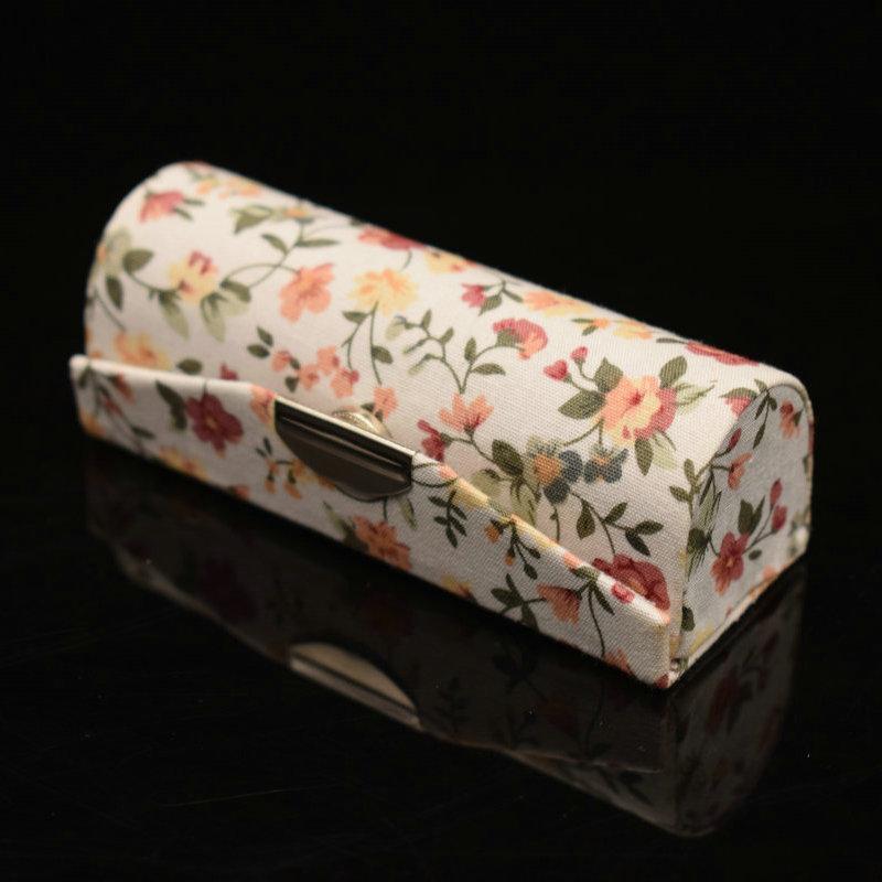 Frauen Make-Up Lagerung Box Lippenstift Box Mit Spiegel Blume Druck Einzelnen Lippenstift Lagerung Fall Kosmetik Taschen weiß von Joom DACH
