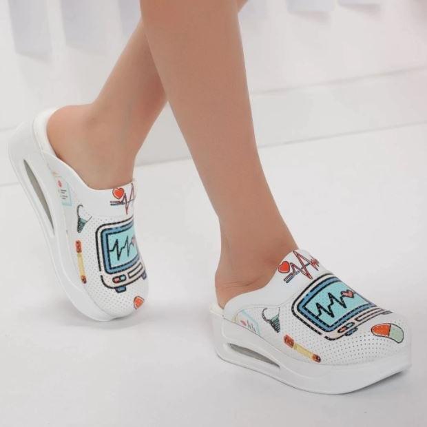 Frauen Medizinische Clogs Sabo Krankenhausschuhe Rutschfeste Pantoffel Krankenschwester Arzt Hebamme Chirurgische Sandalen 37 von Joom DACH