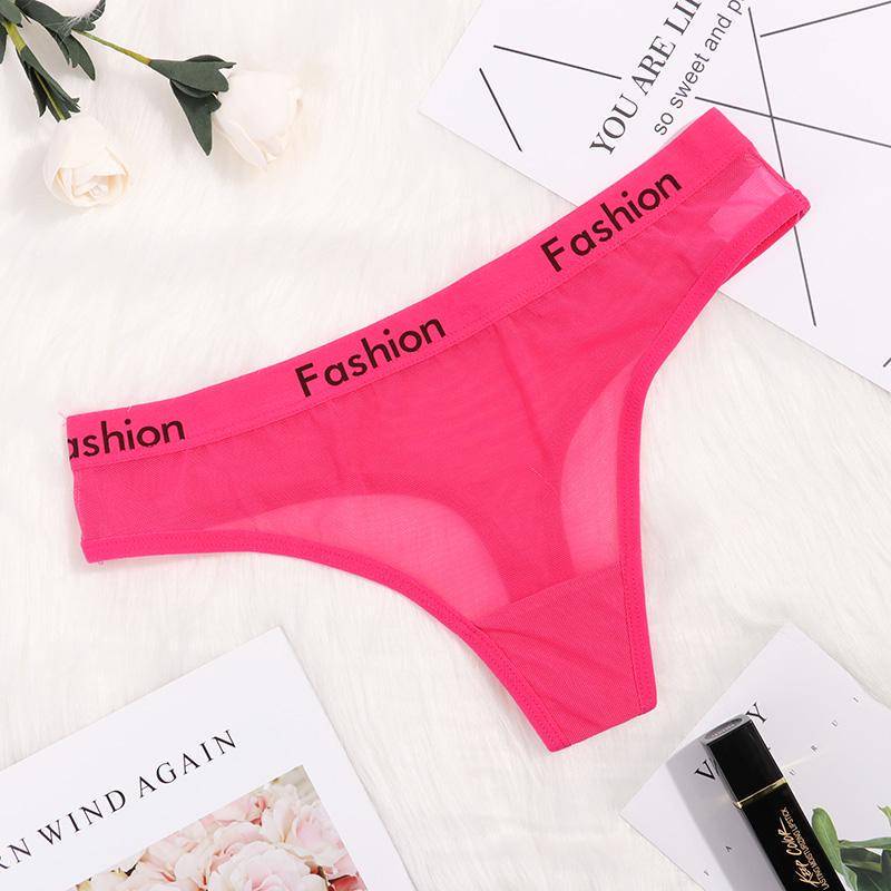 Frauen Mesh Perspektive Briefs Nahtlose Brief Low Rise G-String Tangas Solide M hellrosa von Joom DACH