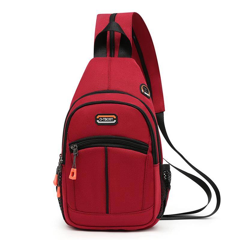Frauen Mini Rucksack Kleine Brust Tasche Mode Umhängetasche Weibliche Sporttasche Reise Rucksack Umhängetasche Mädchen Rucksack Pure Red von Joom DACH