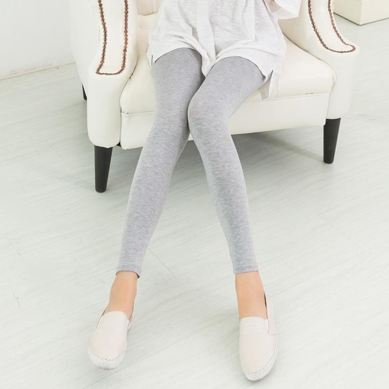 Frauen Modale Baumwolle Leggings Einfarbig Yoga Hosen Hohe Taille Schlank Mode Sport Frühling Herbst Dünne XL licht grau von Joom DACH