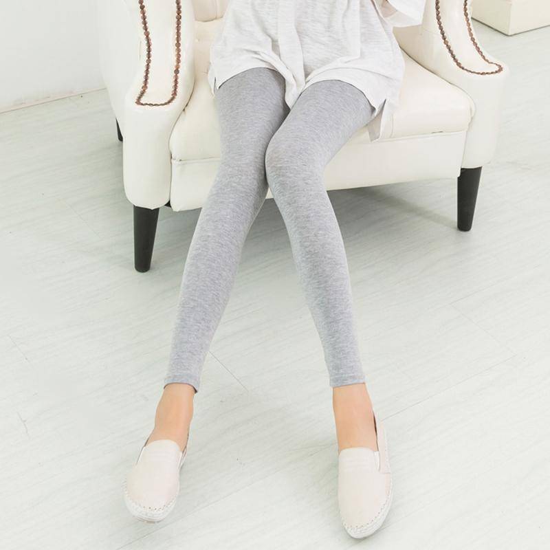 Frauen Modale Baumwolle Leggings Einfarbig Yoga Hosen Hohe Taille Schlank Mode Sport Frühling Herbst Dünne XL licht grau von Joom DACH