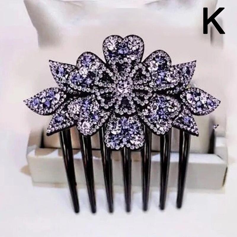 Frauen Mode Blume Haarnadeln Haarspangen Haar Gabel Haar Kämme Clip Diamant Blume Haar Kamm K von Joom DACH