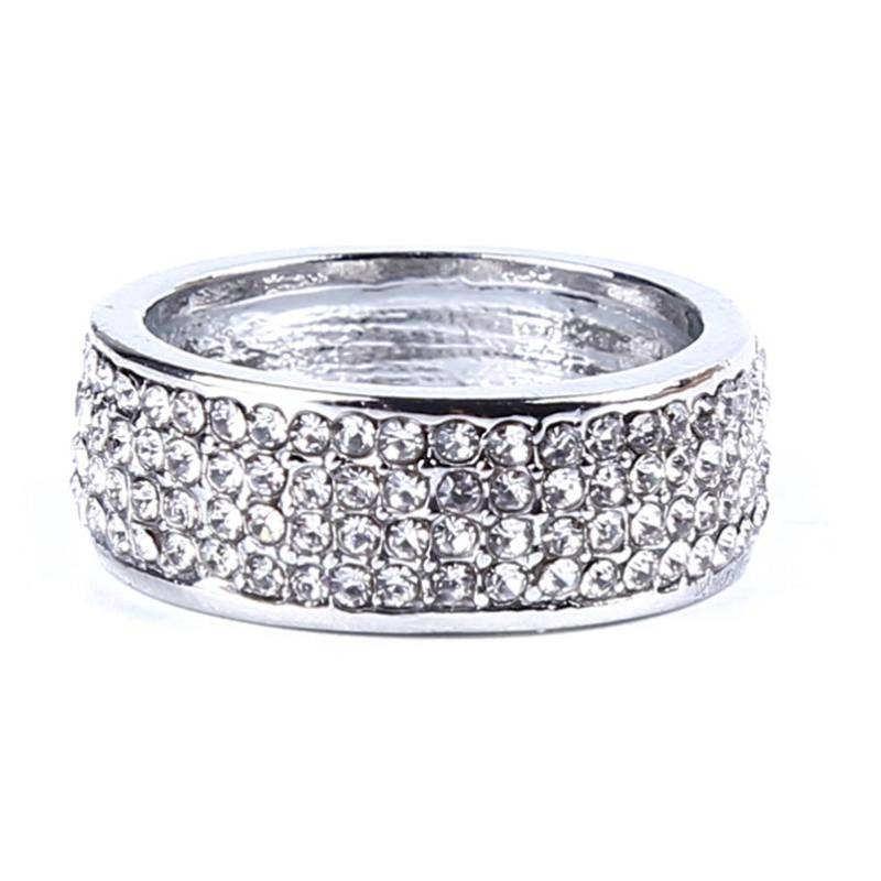 Frauen Mode Luxus Hochzeit Verlobungsring Schmuck Geschenk Ehering Zubehör 7.0 silber von Joom DACH