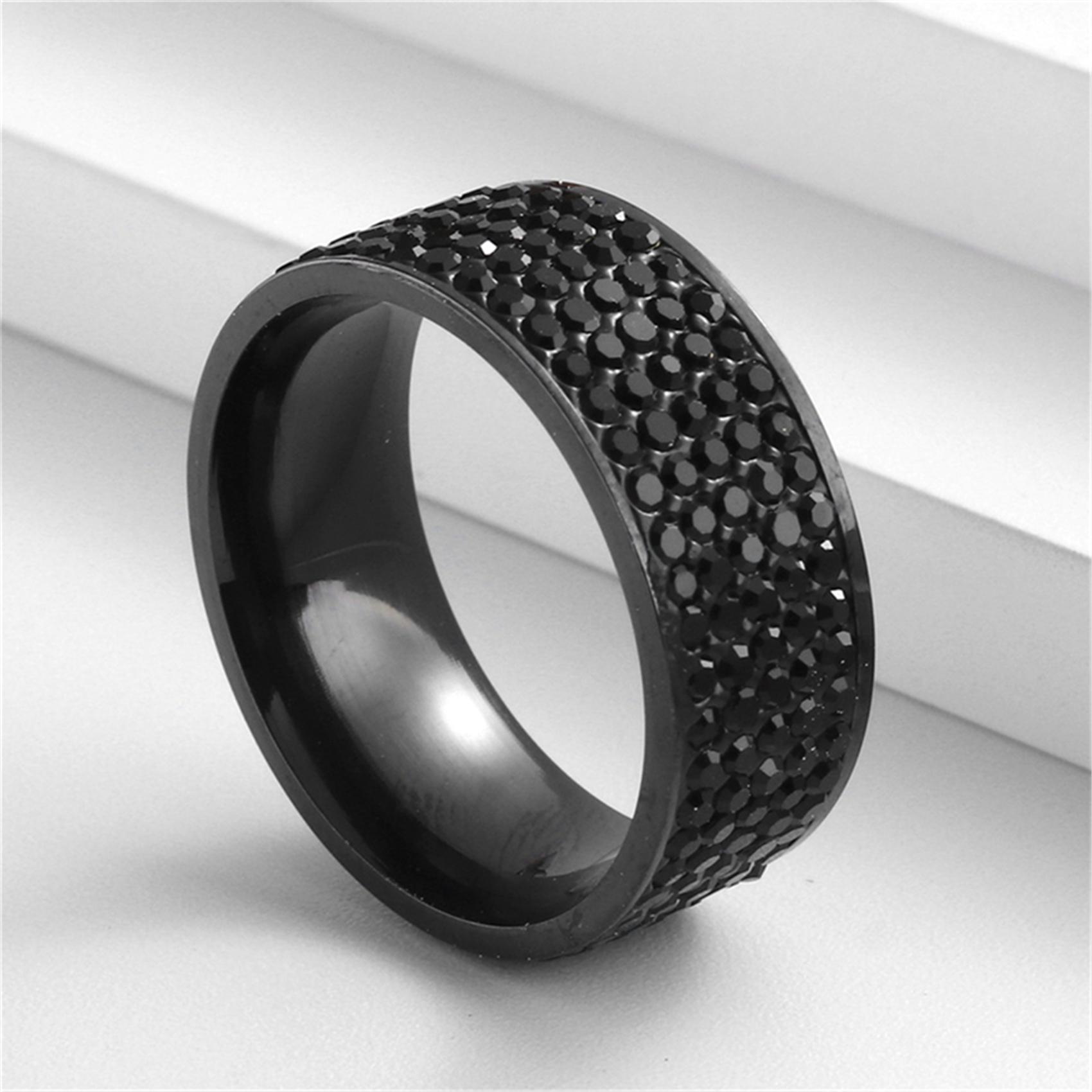 Frauen Mode Luxus Hochzeit Verlobungsring Schmuck Geschenk Ehering Zubehör 8.0 schwarz von Joom DACH