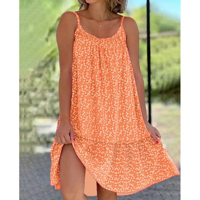 Frauen Mode Schlinge Kleid Sommer Casual Ärmellose Übergroßen Blumen Druck Party Lose Kleider Weibliche 3XL orange Frauen Mode Schlinge Kleid Sommer Casual Ärmellose Übergroßen Blumen Druck Party Lose Kleider Weibliche 3XL orange von Joom DACH