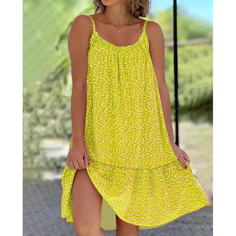 Frauen Mode Schlinge Kleid Sommer Casual Ärmellose Übergroßen Blumen Druck Party Lose Kleider Weibliche L gelb Frauen Mode Schlinge Kleid Sommer Casual Ärmellose Übergroßen Blumen Druck Party Lose Kleider Weibliche L gelb von Joom DACH