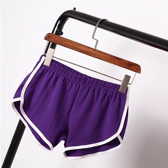Frauen Mode Sommer Shorts Yoga Shorts Sommer Strand Kurze Athletische Shorts Hosen Sport Shorts Gym Workout Bund Casual Shorts XL violett von Joom DACH