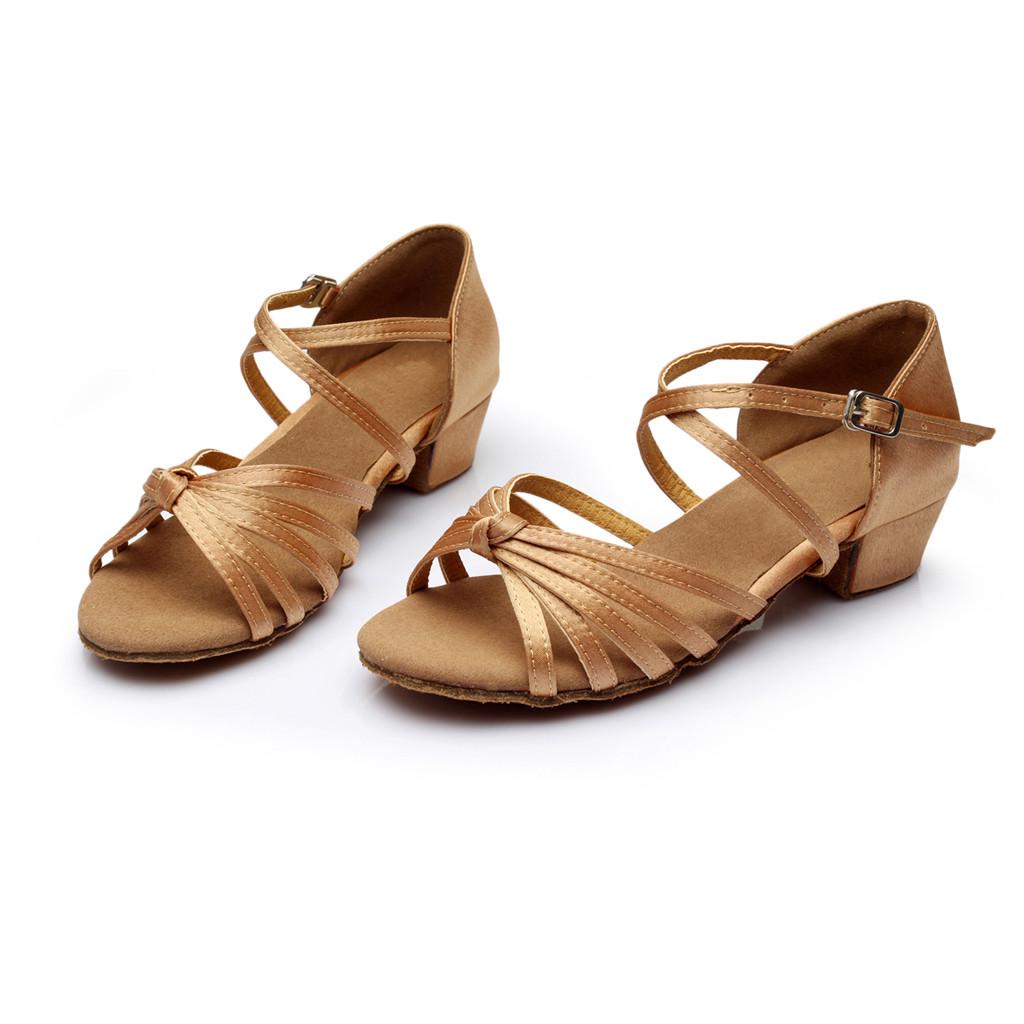 Frauen Mode Tanzen Rumba Walzer Prom Ballsaal Latin Dance Schuhe Sandalen 35 khaki von Joom DACH