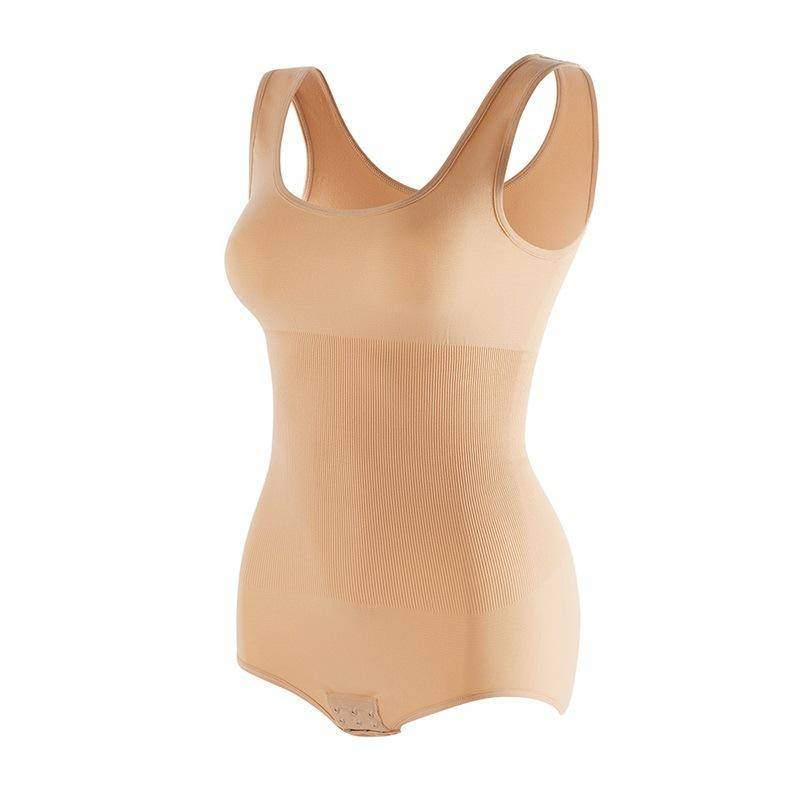 Frauen Nahtlose Voll Bodysuit Shapewear Tanga Body Shaper Panty Taille Trainer Bauch-steuer Abnehmen Unterwäsche Korsett 5XL beige von Joom DACH