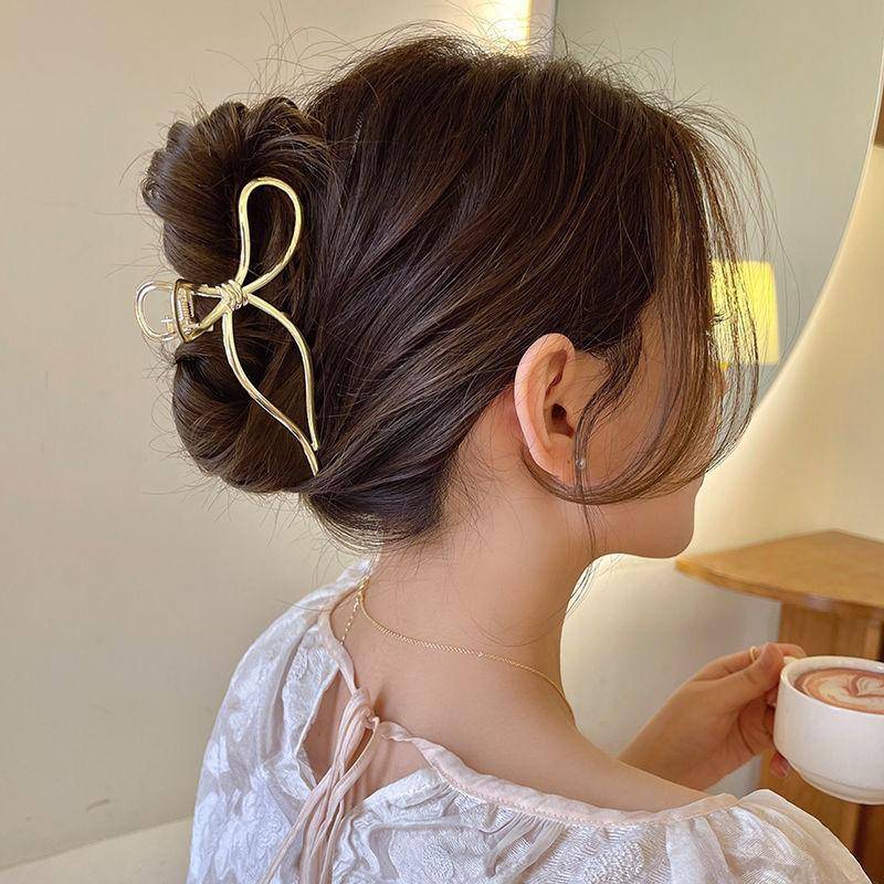 Frauen Neue Vintage Band Bowknot Haar Krallen Exquisite Metall Haar Clip Verschluss Haarnadeln Für Frauen Haar Zubehör Haarspangen Shark Clips von Joom DACH
