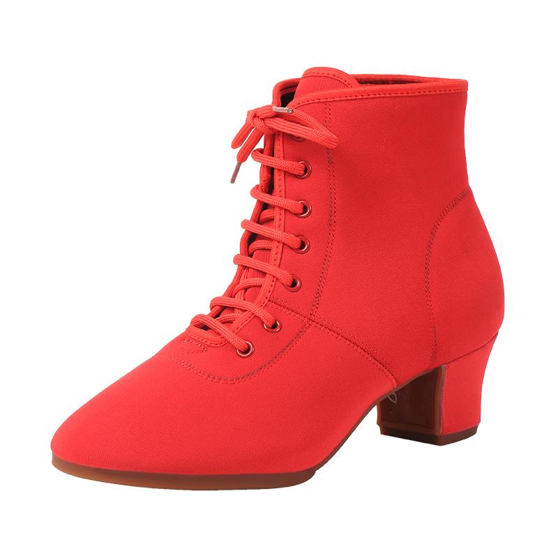 Frauen Oxford Tuch Ballsaal Latin Dance Schuhe Jazz Modern Dance Schuhe Schnüren Tanzen Stiefel 41 von Joom DACH