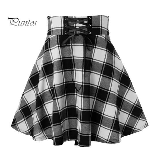 Frauen Plaid Print Mini Rock Elastische Hohe Taille Skater Rock A-Line Frühling Herbst Mädchen Hip Hop Stil Rock Clubwear M schwarz Frauen Plaid Print Mini Rock Elastische Hohe Taille Skater Rock A-Line Frühling Herbst Mädchen Hip Hop Stil Rock Clubwear M schwarz von Joom DACH