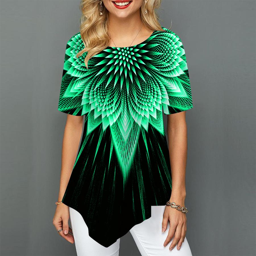 Frauen Plus Größe Damen T-shirts Sonnenblumen Druck Lose Beiläufige Tops Weibliche Unregelmäßige Sommer Kleidung 5XL hellgrüne Frauen Plus Größe Damen T-shirts Sonnenblumen Druck Lose Beiläufige Tops Weibliche Unregelmäßige Sommer Kleidung 5XL hellgrüne von Joom DACH