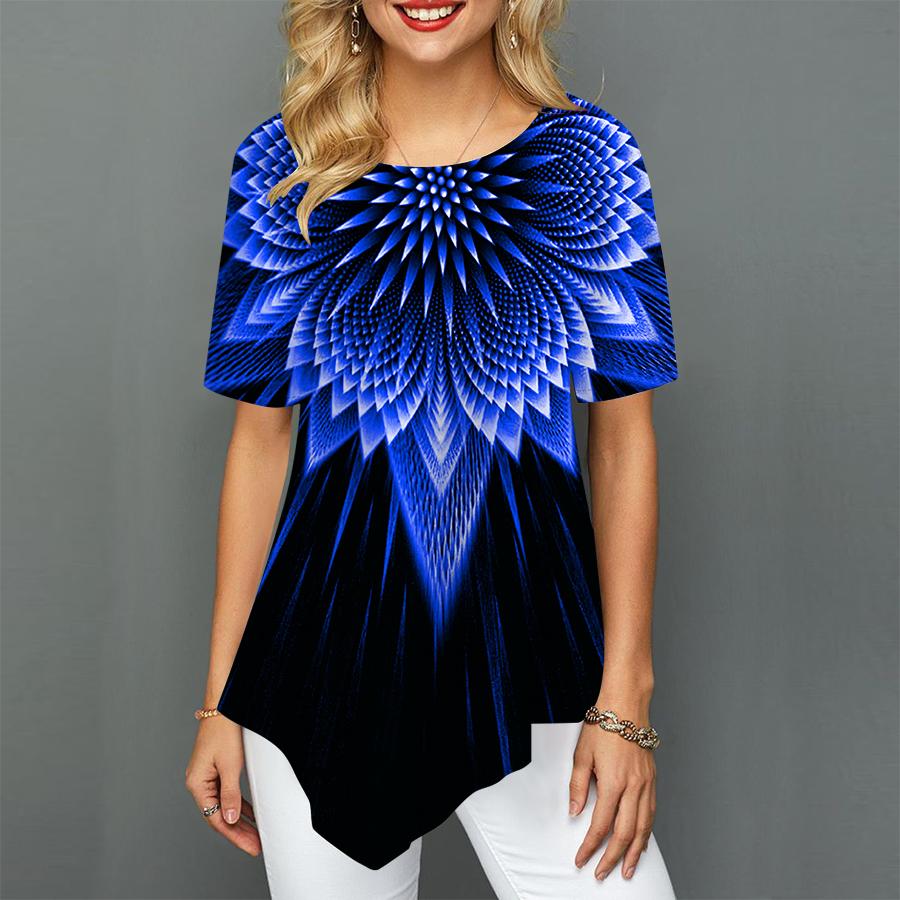 Frauen Plus Größe Damen T-shirts Sonnenblumen Druck Lose Beiläufige Tops Weibliche Unregelmäßige Sommer Kleidung 5XL blau Frauen Plus Größe Damen T-shirts Sonnenblumen Druck Lose Beiläufige Tops Weibliche Unregelmäßige Sommer Kleidung 5XL blau von Joom DACH