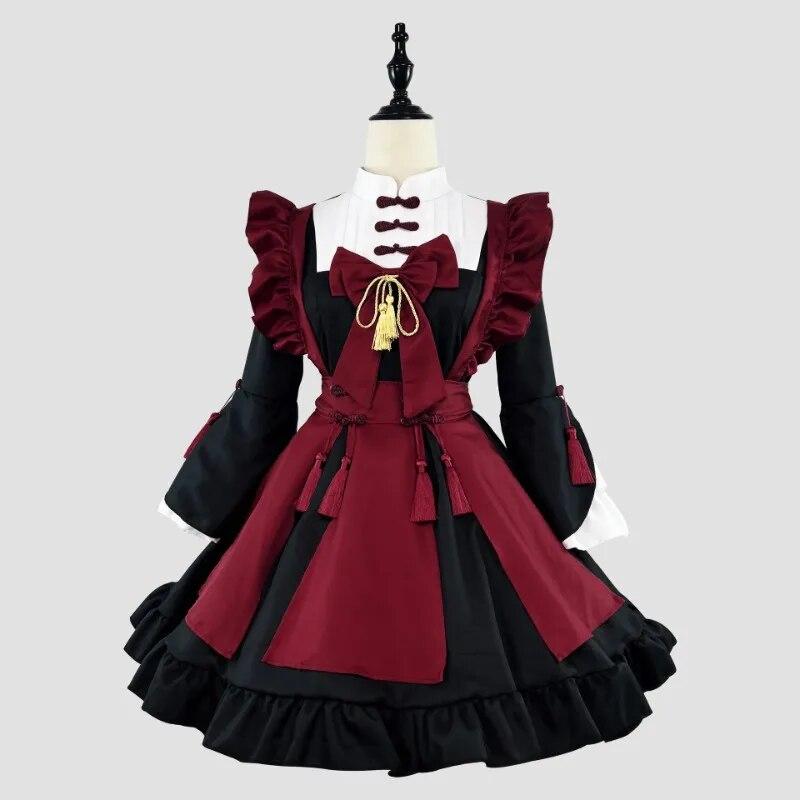 Frauen Plus Größe Halloween Gothic Maid Teufel Cosplay Kostüme Süße Lolita Katze Mädchen Bunny Party Prinzessin Kleid Sissy Kellnerin Neue L von Joom DACH