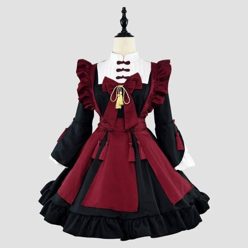 Frauen Plus Größe Halloween Gothic Maid Teufel Cosplay Kostüme Süße Lolita Katze Mädchen Bunny Party Prinzessin Kleid Sissy Kellnerin Neue L von Joom DACH