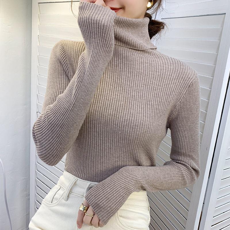 Frauen Pullover Rollkragenpullover Herbst Langarm Schlank Einfache Grund Jumper Einfarbig Top, der hemd weibliche gestrickte pullover S kamelfarben Frauen Pullover Rollkragenpullover Herbst Langarm Schlank Einfache Grund Jumper Einfarbig Top, der hemd weibliche gestrickte pullover S kamelfarben von Joom DACH