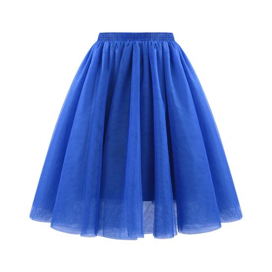 Frauen Retro Ballett Rock Karneval Kostüm Petticoat Ballett 50er Jahre Multilayer Taille Unterrock Prinzessin XXL königsblau von Joom DACH